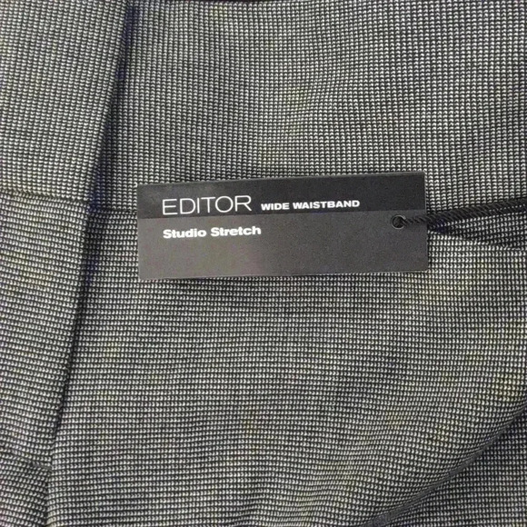 NWT Express Design Studio Editor wide waistband black white pant women's 4 - Picture 3 of 6